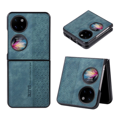 Pour Huawei Pocket 2 Étui de téléphone AZNS 3D gaufré effet cuir (Vert foncé)
