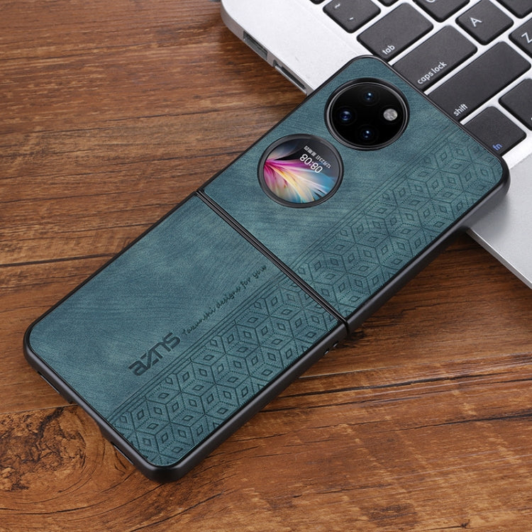 Pour Huawei Pocket 2 Étui de téléphone AZNS 3D gaufré effet cuir (Vert foncé)