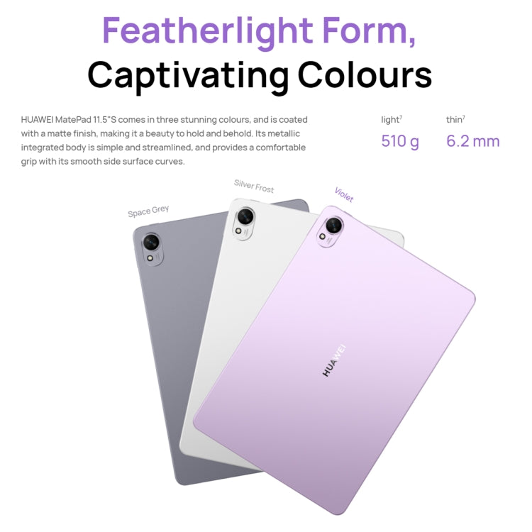 HUAWEI MatePad 11.5S PaperMatte Edition WIFI, 8GB+256GB, HarmonyOS 4.2 Hisilicon Kirin 9000WL, Not Support Google Play(Purple)