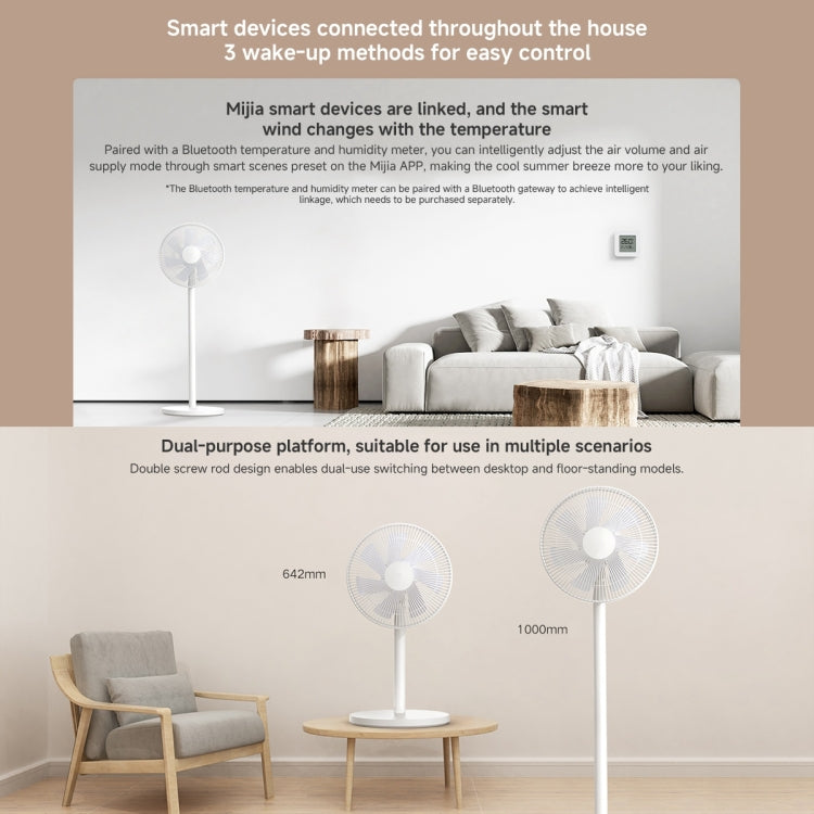 Ventilateur sur pied intelligent Xiaomi Mijia, prise US (blanc)
