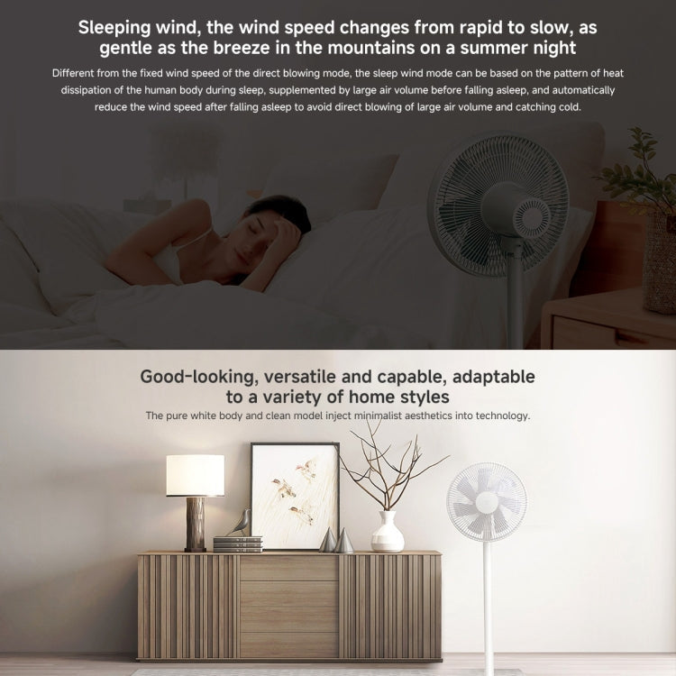 Ventilateur sur pied intelligent Xiaomi Mijia, prise US (blanc)