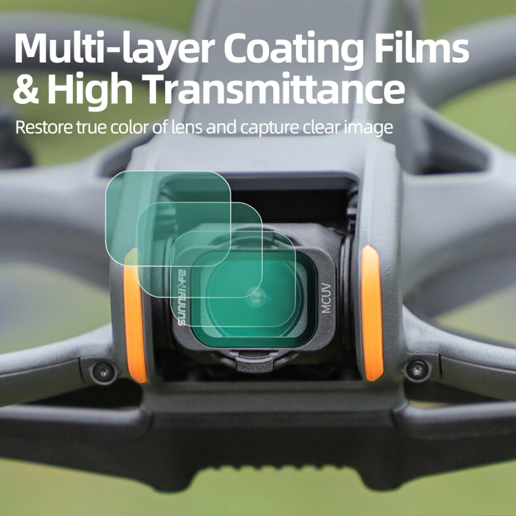 For DJI Avata 2 Sunnylife Camera Lens Filter, Filter:4 in 1 MCUV ND8/16/32