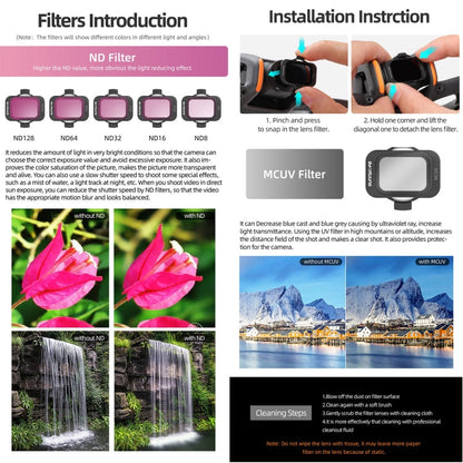 For DJI Avata 2 Sunnylife Camera Lens Filter, Filter:4 in 1 MCUV ND8/16/32
