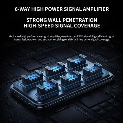 Xiaomi BE6500 Pro WiFi7 Dual Band 8-channel Independent Signal Amplifier 1GB Memory Router, US Plug(Black)