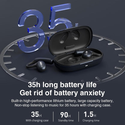 Hileo Hi96 TWS Touch Control IPX5 Waterproof Wireless Earphone(Black)