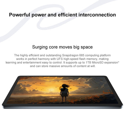 Lenovo Xiaoxin Pad 2024 Paperlike Screen 11 inch WiFi Tablet, 8GB+128GB, Android 13, Qualcomm Snapdragon 685 Octa Core, Support Face Identification(Dark Grey)