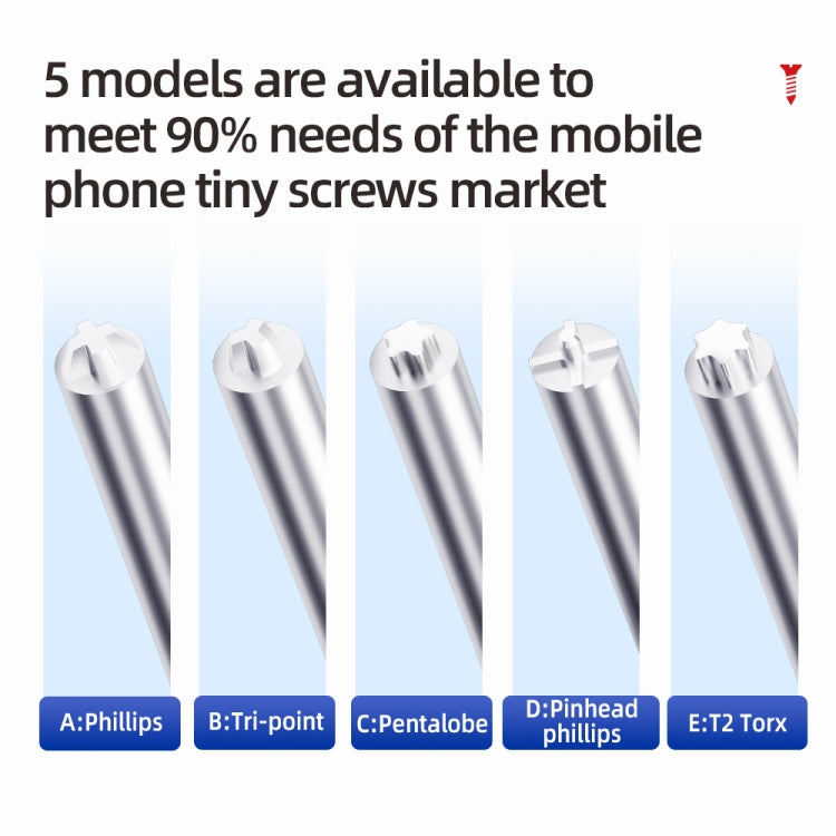 QianLi iWhale Special S2 Steel Magnetic Torque 3D Screwdriver, Model:D Pinhead Phillips 0.35
