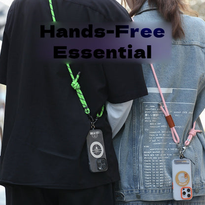 ROCK Multifunctional Luminous Phone Crossbody Lanyard Wrist Lanyard(Fluorescent Blue)