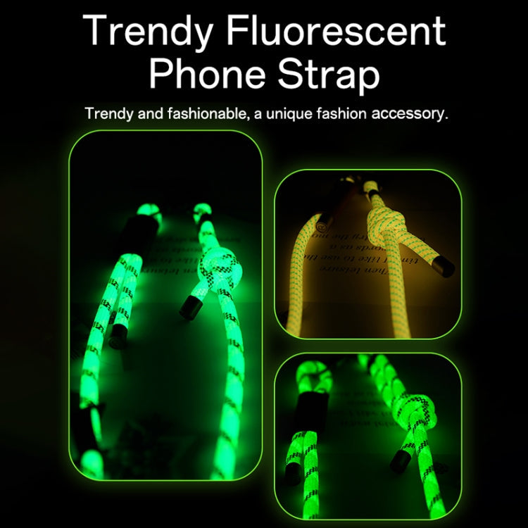 ROCK Multifunctional Luminous Phone Crossbody Lanyard Wrist Lanyard(Fluorescent Blue)