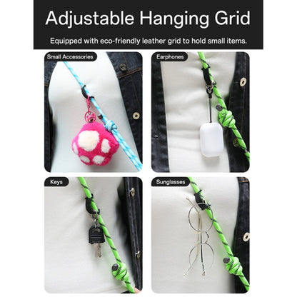 ROCK Multifunctional Luminous Phone Crossbody Lanyard Wrist Lanyard(Fluorescent Blue)