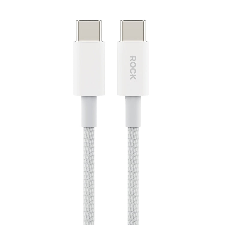 ROCK Z20 60W USB-C / Type-C to USB-C / Type-C Fast Charging Data Cable, Length:1m(Grey White)