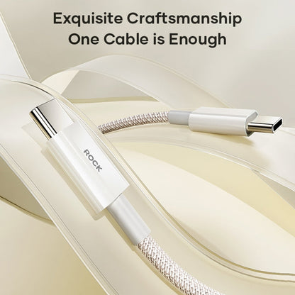 ROCK Z20 60W USB-C / Type-C to USB-C / Type-C Fast Charging Data Cable, Length:1m(Grey White)