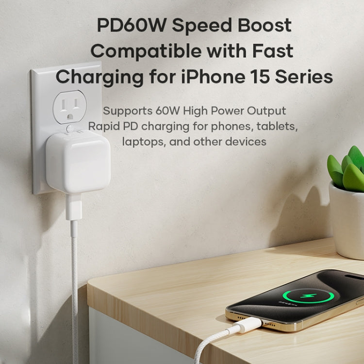 ROCK Z20 60W USB-C / Type-C to USB-C / Type-C Fast Charging Data Cable, Length:1m(Grey White)