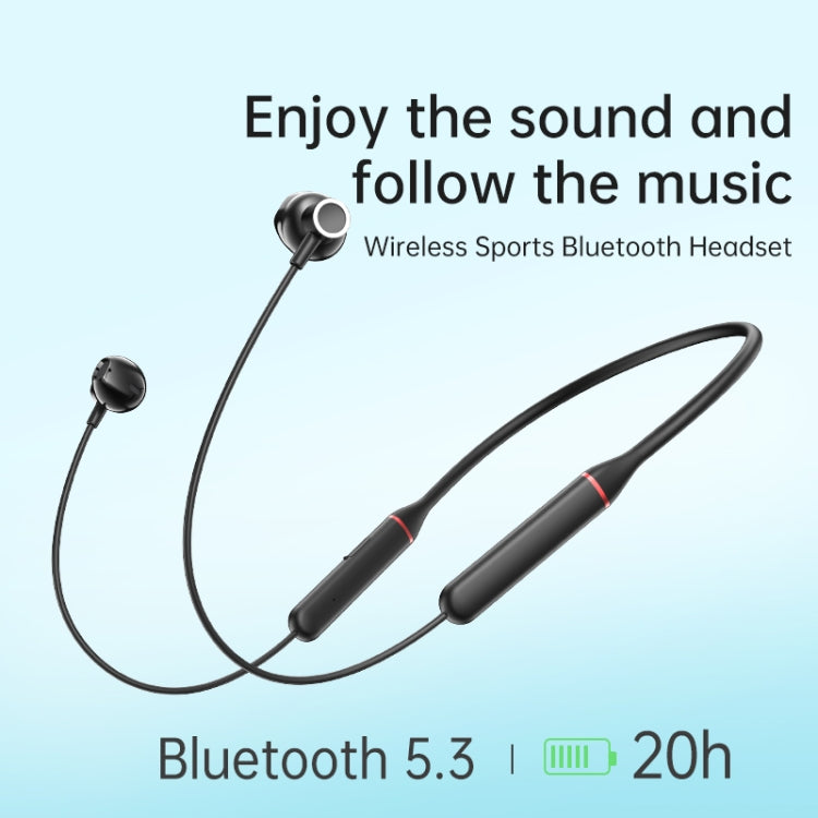 ROCK Y6 Neck-band Wireless Sports Bluetooth Earphone(Black)
