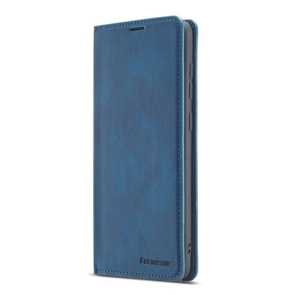 For Samsung Galaxy A21s Forwenw Dream Series Oil Edge Strong Magnetism Horizontal Flip Leather Case with Holder & Card Slots & Wallet & Photo Frame(Blue)