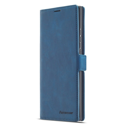 For Samsung Galaxy Note20 Ultra Forwenw Dream Series Oil Edge Strong Magnetism Horizontal Flip Leather Case with Holder & Card Slots & Wallet & Photo Frame(Blue)