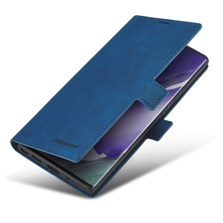 For Samsung Galaxy Note20 Ultra Forwenw Dream Series Oil Edge Strong Magnetism Horizontal Flip Leather Case with Holder & Card Slots & Wallet & Photo Frame(Blue)