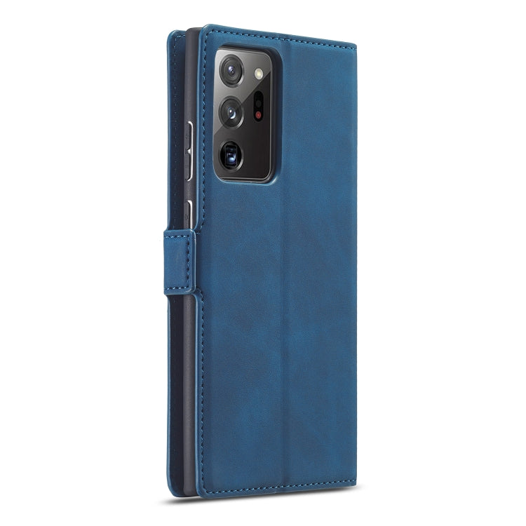 For Samsung Galaxy Note20 Ultra Forwenw Dream Series Oil Edge Strong Magnetism Horizontal Flip Leather Case with Holder & Card Slots & Wallet & Photo Frame(Blue)