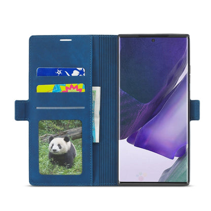 For Samsung Galaxy Note20 Ultra Forwenw Dream Series Oil Edge Strong Magnetism Horizontal Flip Leather Case with Holder & Card Slots & Wallet & Photo Frame(Blue)
