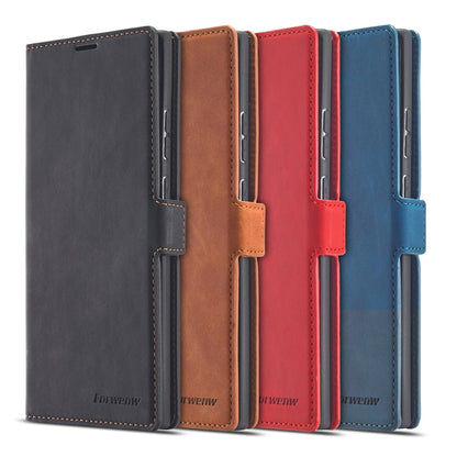 For Samsung Galaxy Note20 Ultra Forwenw Dream Series Oil Edge Strong Magnetism Horizontal Flip Leather Case with Holder & Card Slots & Wallet & Photo Frame(Blue)