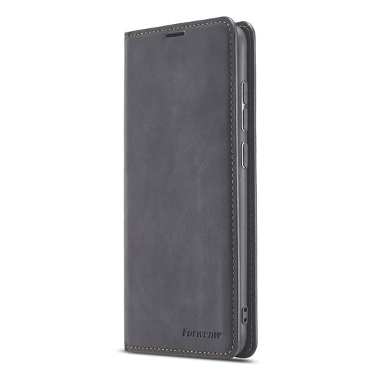 For Xiaomi Redmi Note 9 Forwenw Dream Series Oil Edge Strong Magnetism Horizontal Flip Leather Case with Holder & Card Slots & Wallet & Photo Frame(Black)