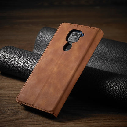 For Xiaomi Redmi Note 9 Forwenw Dream Series Oil Edge Strong Magnetism Horizontal Flip Leather Case with Holder & Card Slots & Wallet & Photo Frame(Brown)