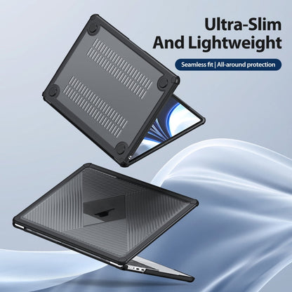 For MacBook Air 13.6 2022/2024 A2681 DUX DUCIS LCGH Laptop Frosted Protective Case(Black)