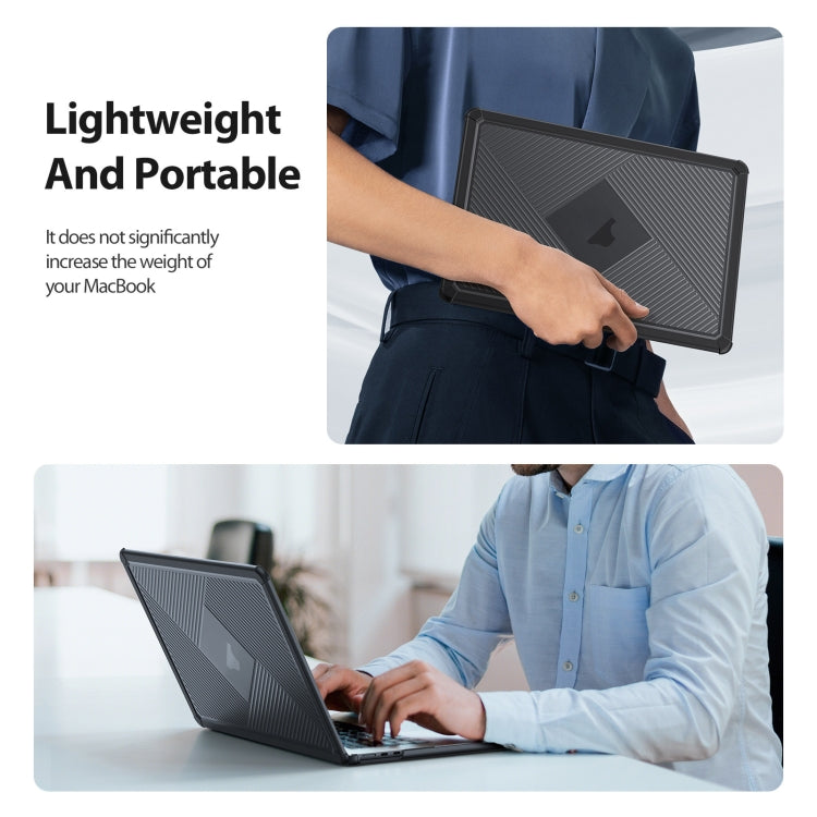 For MacBook Air 13.6 2022/2024 A2681 DUX DUCIS LCGH Laptop Frosted Protective Case(Black)