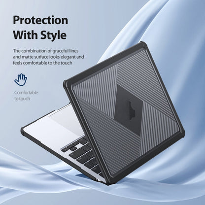 For MacBook Air 13.6 2022/2024 A2681 DUX DUCIS LCGH Laptop Frosted Protective Case(Black)