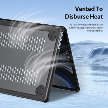For MacBook Air 13.6 2022/2024 A2681 DUX DUCIS LCGH Laptop Frosted Protective Case(Black)