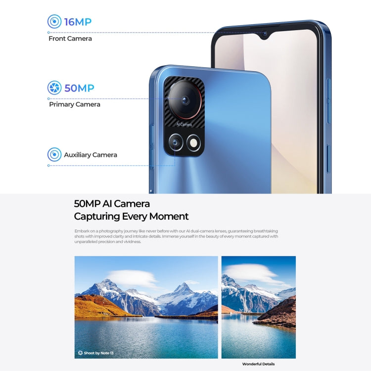 [HK Warehouse] HOTWAV Note 13, 4GB+128GB, Side Fingerprint Identification, 6.6 inch Android 13 T606 Octa Core up to 1.6GHz, Network: 4G, OTG(Violet)