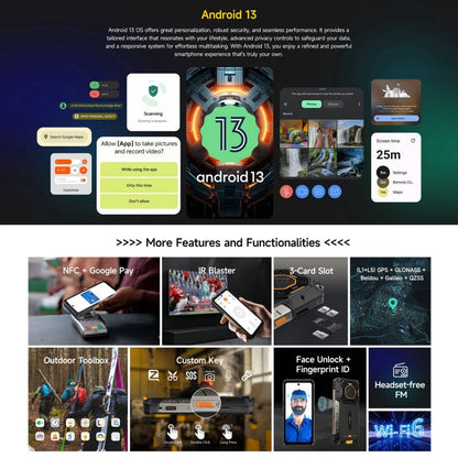 [HK Warehouse] Ulefone Armor 26 Ultra Rugged Phone, 12GB+512GB, 6.78 inch Android 13 MediaTek Dimensity 8020 Octa Core, Network: 5G, NFC(Black)