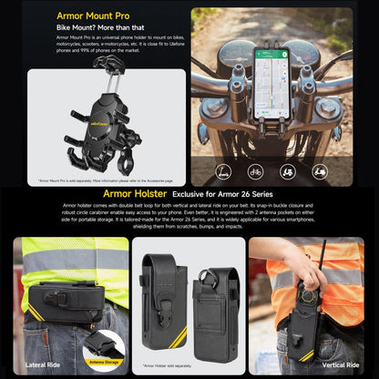 [HK Warehouse] Ulefone Armor 26 Ultra Walkie-Talkie Version Rugged Phone, 12GB+512GB, 6.78 inch Android 13 MediaTek Dimensity 8020 Octa Core, Network: 5G, NFC(Black)