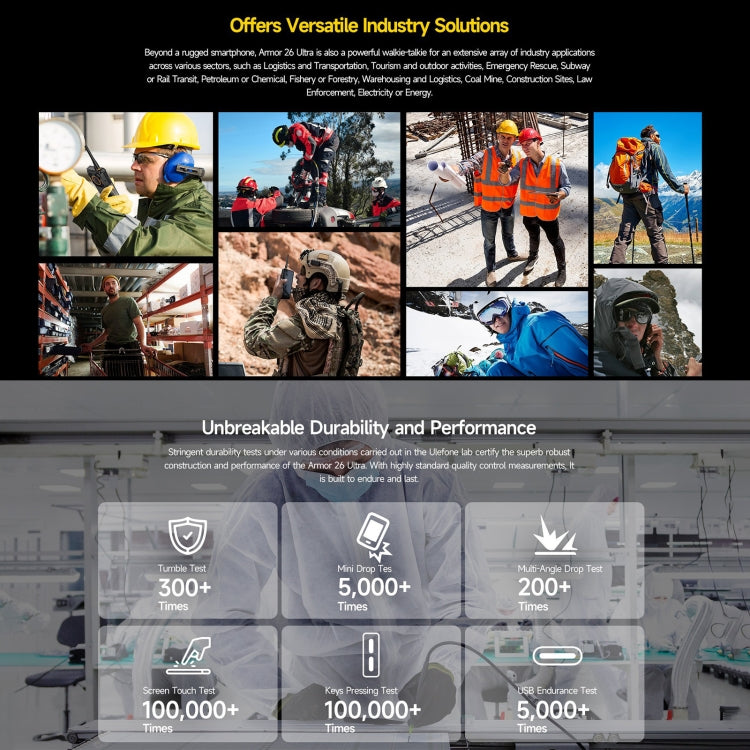 [HK Warehouse] Ulefone Armor 26 Ultra Walkie-Talkie Version Rugged Phone, 12GB+512GB, 6.78 inch Android 13 MediaTek Dimensity 8020 Octa Core, Network: 5G, NFC(Black)