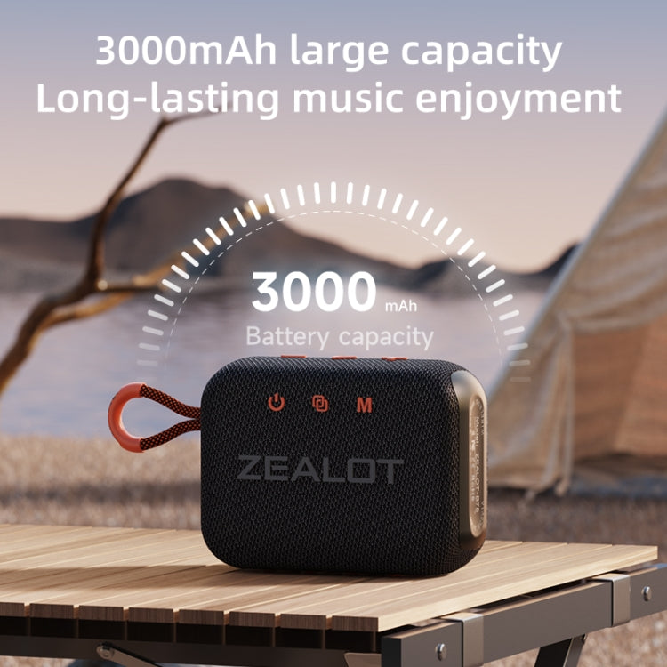 Zealot S75 Portable Outdoor IPX6 Waterproof Bluetooth Speaker(Grey)