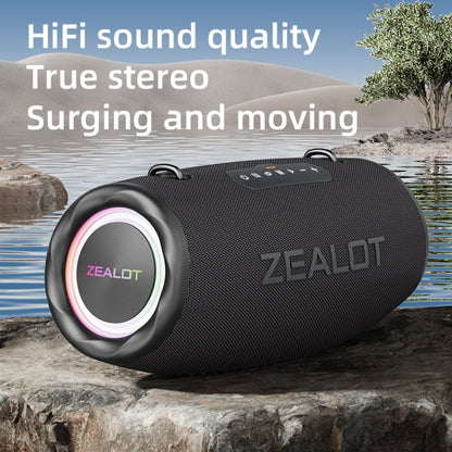 Zealot S87 80W Portable Outdoor Bluetooth Speaker with RGB Light(Black)