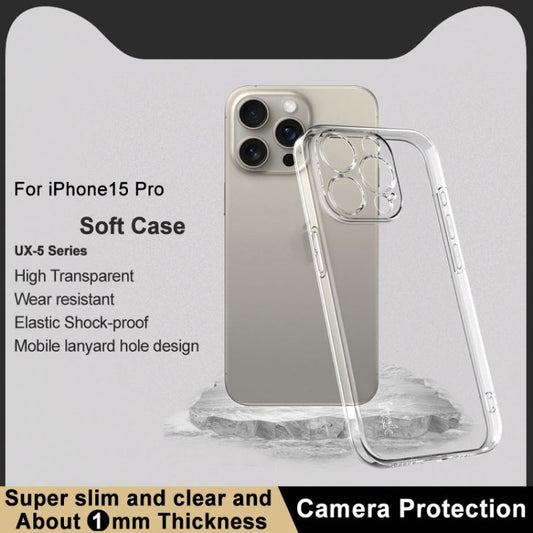 For iPhone 15 Pro Max IMAK UX-5 Series Transparent TPU Phone Case(Transparent)
