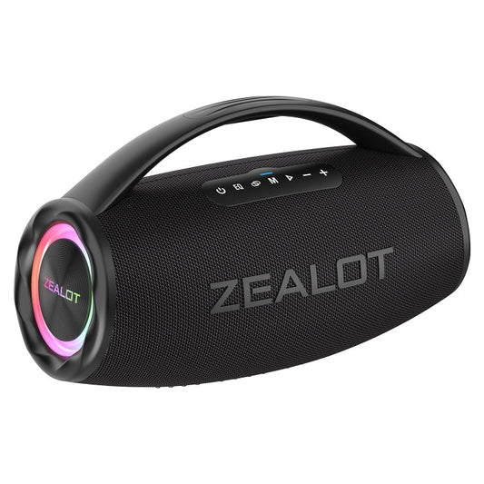 Enceinte Bluetooth portable d'extérieur Zealot S97 80W à lumière RGB (Noir)