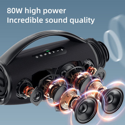 Zealot S97 80W Outdoor Portable RGB Light Bluetooth Speaker(Black)