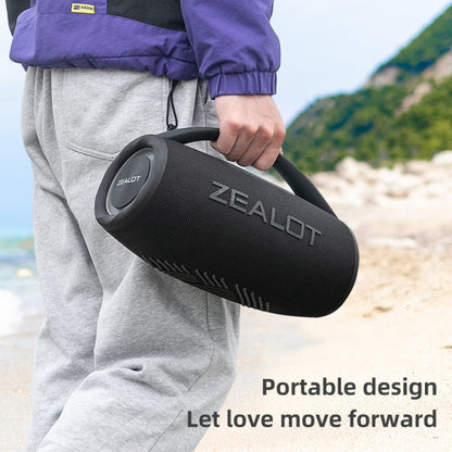 Zealot S97 80W Outdoor Portable RGB Light Bluetooth Speaker(Black)