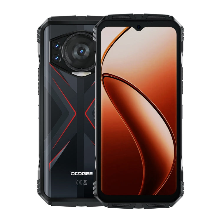 [HK Warehouse] DOOGEE S118 Rugged Phone, 8GB+512GB, 6.58 inch Android 14 MediaTek Helio G99 Octa Core, Network: 4G, OTG, NFC(Black Red)