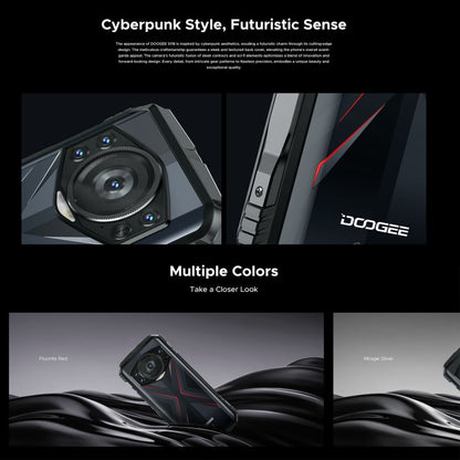 [HK Warehouse] DOOGEE S118 Rugged Phone, 8GB+512GB, 6.58 inch Android 14 MediaTek Helio G99 Octa Core, Network: 4G, OTG, NFC(Black Red)