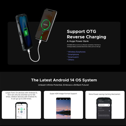 [HK Warehouse] DOOGEE S118 Rugged Phone, 8GB+512GB, 6.58 inch Android 14 MediaTek Helio G99 Octa Core, Network: 4G, OTG, NFC(Black Red)