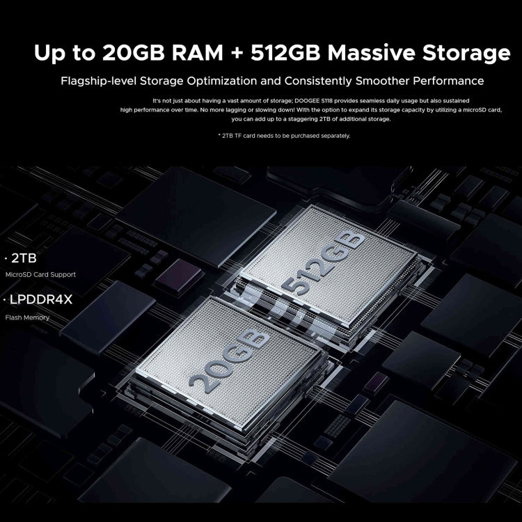 [HK Warehouse] DOOGEE S118 Rugged Phone, 8GB+512GB, 6.58 inch Android 14 MediaTek Helio G99 Octa Core, Network: 4G, OTG, NFC(Black Red)