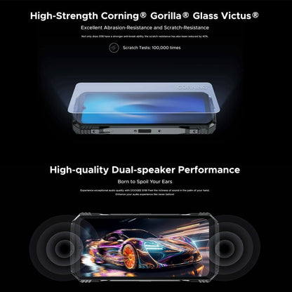 [HK Warehouse] DOOGEE S118 Rugged Phone, 8GB+512GB, 6.58 inch Android 14 MediaTek Helio G99 Octa Core, Network: 4G, OTG, NFC(Black Red)