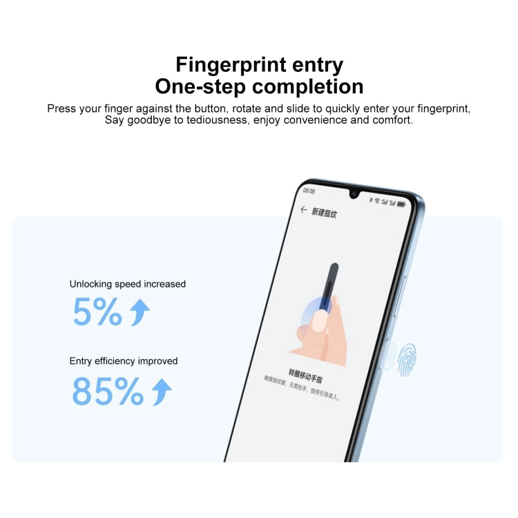 HUAWEI Enjoy 70S, 8GB+256GB, Side Fingerprint Identification, 6.75 inch HarmonyOS 4.2 Octa Core 2.4GHz, Network: 4G, Not Support Google Play(Black)