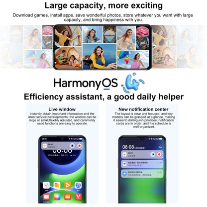 HUAWEI Enjoy 70S, 8GB+256GB, Side Fingerprint Identification, 6.75 inch HarmonyOS 4.2 Octa Core 2.4GHz, Network: 4G, Not Support Google Play(Black)
