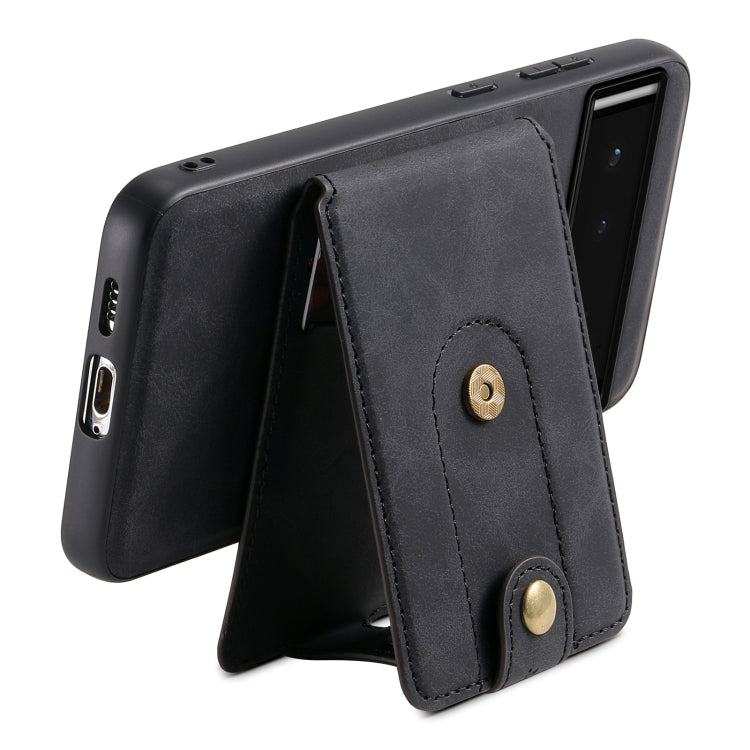 For Google Pixel 6 Denior D14 NK Retro Pattern MagSafe Magnetic Card Holder Leather Phone Case(Black)