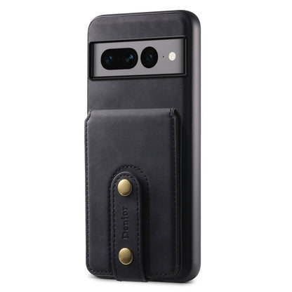 For Google Pixel 7 Pro 5G Denior D14 NK Retro Pattern MagSafe Magnetic Card Holder Leather Phone Case(Black)