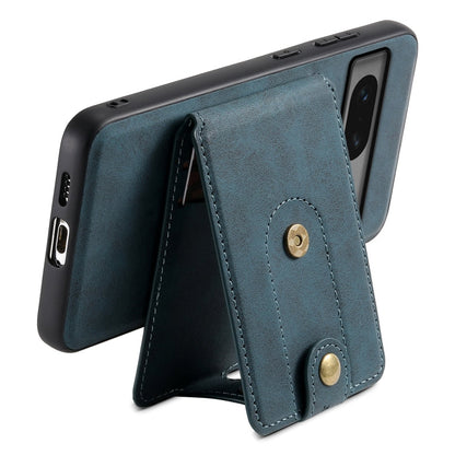For Google Pixel 7 5G Denior D14 NK Retro Pattern MagSafe Magnetic Card Holder Leather Phone Case(Blue)
